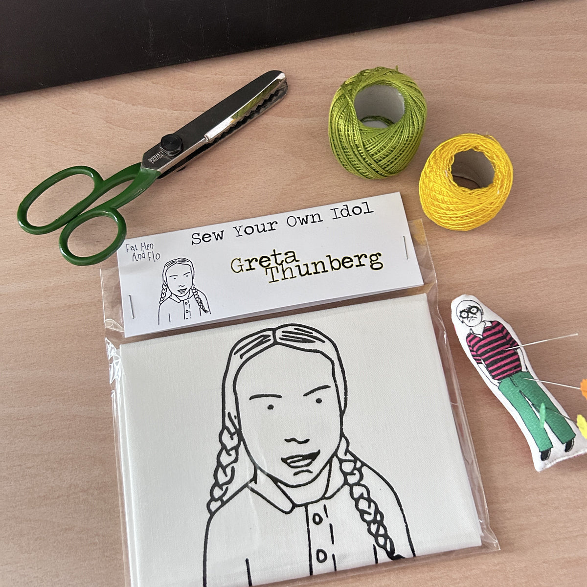 GRETA THUNBERG Sew Your Own Doll Kit – Fat Hen And Flo