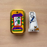 Queen Elizabeth II  Souvenir Mini Doll and Tin