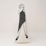 Debbie Harry, Blondie, black and white fabric doll