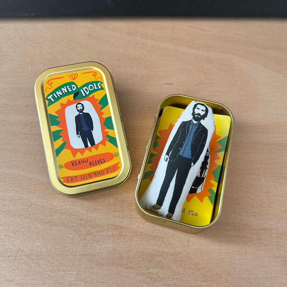 Keanu Reeves - Tinned Idol Miniature Collectible Keepsake – Fat Hen And Flo