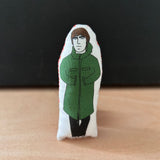 Mini illustrated fabric doll gift featuring Oasis frontman, Liam Gallagher.