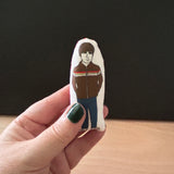 Mini illustrated fabric doll gift featuring Oasis lead guitarist, Noel  Gallagher.