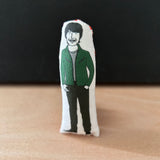 Mini illustrated fabric doll gift featuring English physicist Professor Brian Cox.