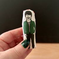 Mini illustrated fabric doll gift featuring English physicist Professor Brian Cox.