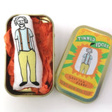 Mini fabric doll of Grayson Perry
