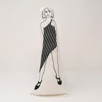 Debbie Harry, Blondie, black and white fabric doll