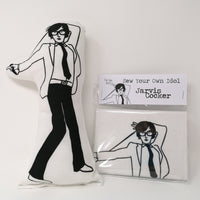 Black and white fabric doll and craft kit of Jarvis Cocker