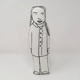 Greta Thunberg monochrome fabric doll
