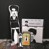 A selection of Robert Smith fan art dolls and gift.