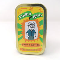 Danny Devito gift tin with mini doll inside.